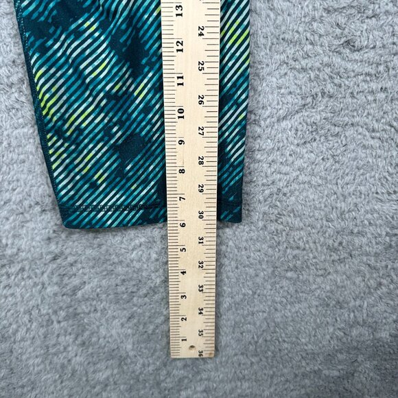 Old Navy Active Leggings Women's Size XL Green Striped Low-Rise Cropped Stretch - Picture 10 of 12
